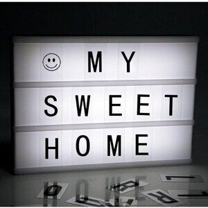Cinema Light Box Message Board with Letters, A4 12" x 9" Size